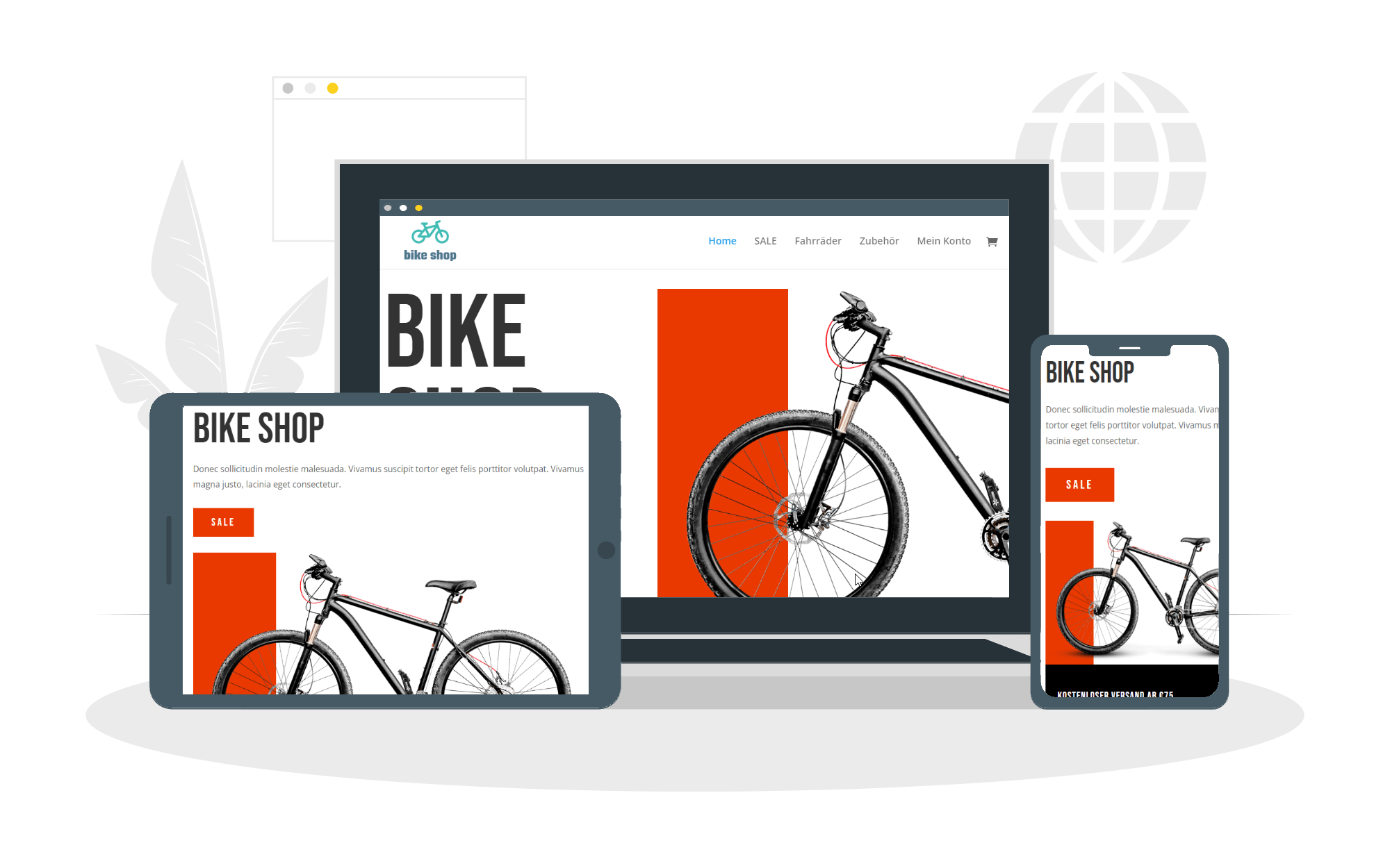 Referenz Portfolio Bike Shop responsive